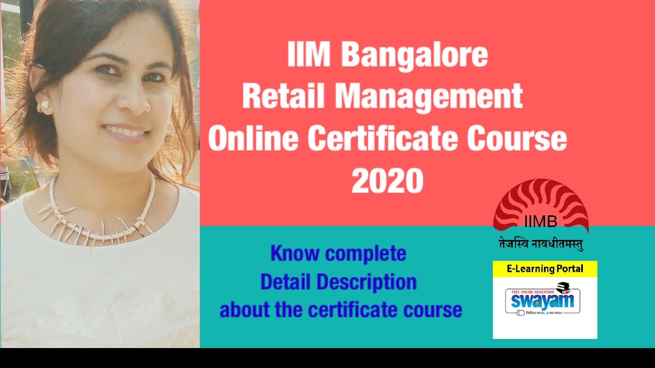 Retail Management Free Online Course| IIM Bangalore|IIMB Certificate ...