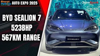 Auto Expo 2025: BYD Sealion 7 Walkaround | 2 Variants | 523bhp | 567km Range | Promeet Ghosh