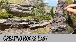 Creating amazingly realistic miniature rocks easy using a no-cost material