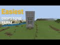 Easy Dripstone Farm Minecraft Bedrock Tutorial [dripstone farm Minecraft 1.17] #shorts