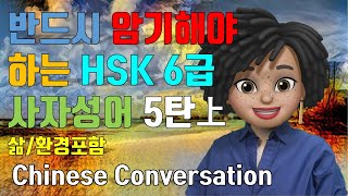 HSK6급 필수사자성어/반드시 암기해야 하는 HSK6급 사자성어 5탄上/Conversation Chinese/ 삶, 환경포함(자막있음)/사자성어모음/사자성어뜻풀이/사자성어공부