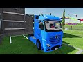 transporting volkswagen chevrolet police u0026 apples with mercedes trucks farming simulator 22