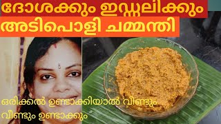 ഇഡ്ഡലിക്കും ദോശക്കും ഒരു അടിപൊളി ചമ്മന്തി ||TASTY CHAMMANTHI FOR IDLY AND DOSA.