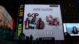 EKIP display his album on Timesquare Guy Wewe Radio a was live