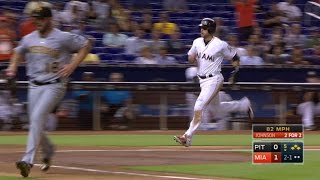 PIT@MIA: Prado scores on a wild pitch in the 5th