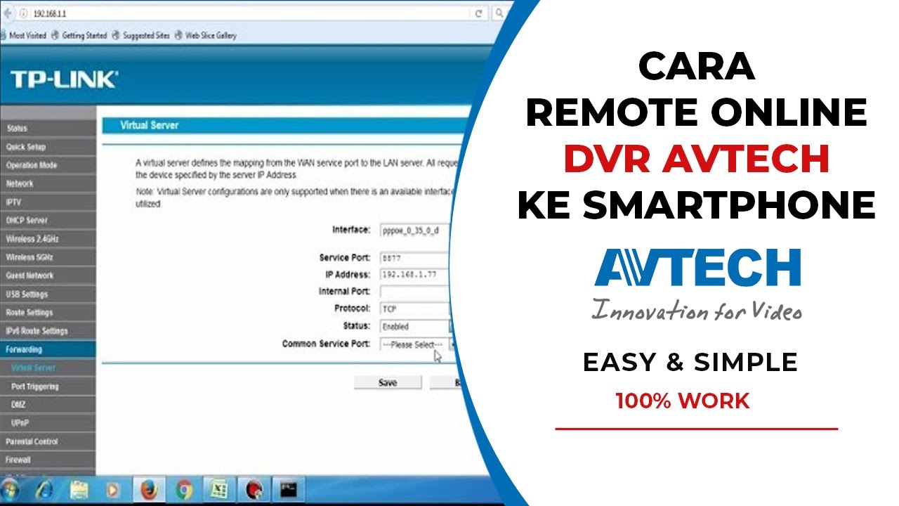 Cara Setting Remote Online Dvr Avtech Ke Mobile Phone Youtube
