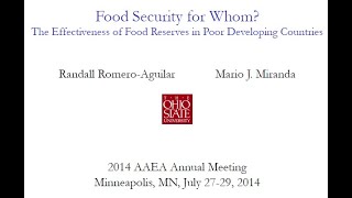 Food Security for Whom?