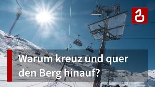 Die Seilbahnkreuzung Alp Trida in Ischgl-Samnaun