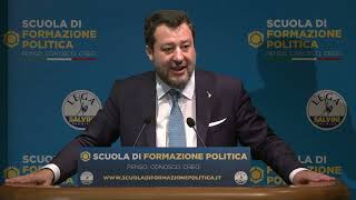 MATTEO SALVINI INTERVIENE ALLA SCUOLA DELLA FORMAZIONE POLITICA DELLA LEGA 2023