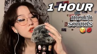 1 HOUR OF PURE MOUTH SOUNDS 👅💋wet & dry, trigger words, spit painting [ASMR compilation]