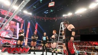 The Money in the Bank All-Stars brawl at the start of Raw: Raw, July 1, 2013