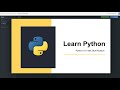 Python 101: Learn Python for beginners 5.5h
