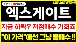 [엑스게이트 주가전망] 지금 하락? 저점매수 기회죠, \