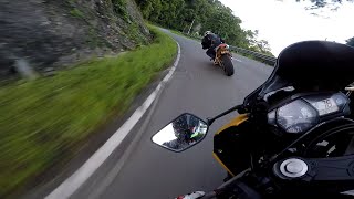 Yamaha R3 vs Honda cbr600rr friendly battle