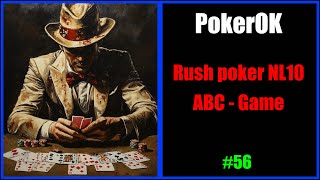 #Покер #ПокерОК #Rush&Cash NL10 обучение игре на микролимитах