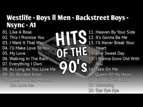 90 년대 보이 밴드- 백스트리트 보이즈, 웨스트 라이프,보이존, NSYNC Greatest Hits Playlist 전체 앨범 ...