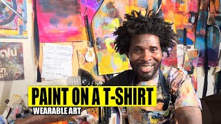 How I Turn Plain T-Shirts Into Hand-Painted Colorful DIY Art & Income