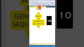 SQL Tricks | 3 Quick Ways To Generate Sequences !