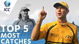 The Most Catches In World Cup History? | Top 5 Archive | ICC Cricket World Cup 2019