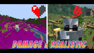 If I Take Damage ❤️ Minecraft Gets More Realistic 👍