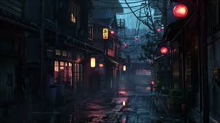 Mystic Foggy Nights in Old Japanese Town 🌧️ Relaxing Rain \u0026 Calm Music