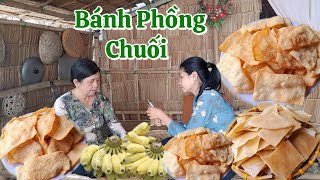 Công thức bột làm Bánh Phồng Chuối tráng chảo nhanh gọn