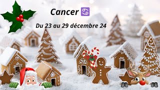 Cancer ♋️ Semaine du 23 au 29 décembre 24 - Répit au niveau pro. Rencontre qui fait réfléchir