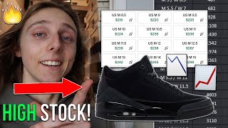 HEALTHY STOCK! AIR JORDAN 3 BLACK CAT 2025 STOCK NUMBER RUMORS + RESELL DROPPING📉!