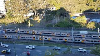 QR EMU units Parallel run. Brisbane.