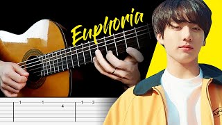 EUPHORIA Guitar Tabs | Tutorial | Cover (BTS)