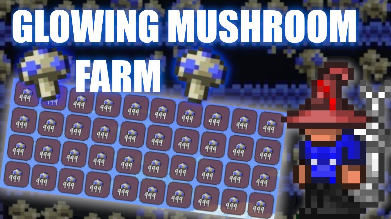 Automatic And Simple Glowing Mushroom Farm! - YouTube