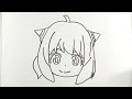 【かんたん】アーニャのかきかた！ゆっくりホワイトボードに描いてみた！ スパイファミリー