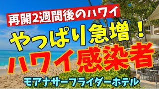 【ハワイ！予想通り感染者急増！】観光再開から2週間！本日のハワイの感染者数が急増！ホノルル市長も絶句の感染者数！ハワイ州が打ち出した４段階ステップの緩和プランも逆戻り？