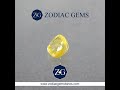 zodiac gems precious gemstone yellow sapphire 4.14ct.