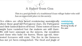 A Baker from Goa | Glimpses of India Part 1 | Class 10 English | First Flight