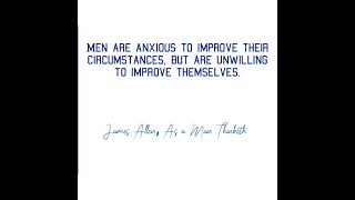 #shorts  James Allen, As a Man Thinketh  #good #quotes #motivation | Improve The You