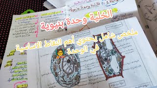 وحدة الكائنات الحية ❤️ الخلية وحدة بنيوية 📚 ملخص شامل للوحدة 🧑‍🏫#ثانية_ثانوي_علوم_تجريبية #2as