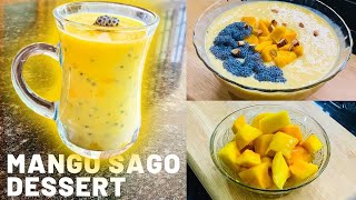 Mango Sago Dessert Recipe | Mango Tapioca Drinks | Easy Dessert Recipes With Mango | Mango Desserts