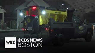 Weekend storm ends with icy roads in Massachusetts