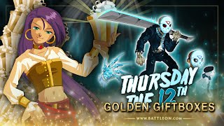 AQ | Adventure Quest | Battleon | Thursday the 12th Golden Giftboxes and Seasonal Limited-Time Shop