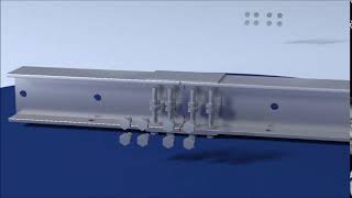Steel splice connection beam