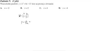 Matura sierpień 2010 CKE zadanie  9