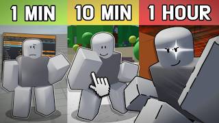 I Animated a Fight Scene in 1 Minute, 10 Minutes, and 1 Hour in ROBLOX!