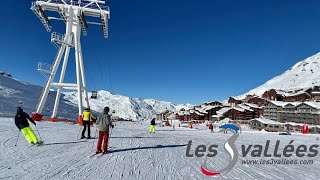 4K - Ski ASMR - Courchevel to Val Thorens ski trip !  The World largest Ski area