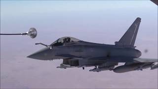 RAF Eurofighter Typhoon FGR4 refueling by USAF KC-135 over Iraq in 2015