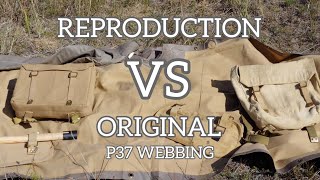 Reproduction vs Original P37 webbing