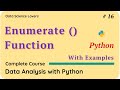Basic Python Tutorial - 16 ... Enumerate Function in Python || With Examples #python