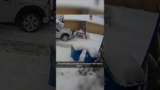 Snow Plow Breaks And Fixes The Fence