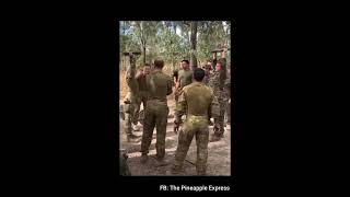 Overhead Plate Hold | Australian Army Vs US Marine Corps #Shorts