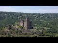 château de najac by drone cathar castle